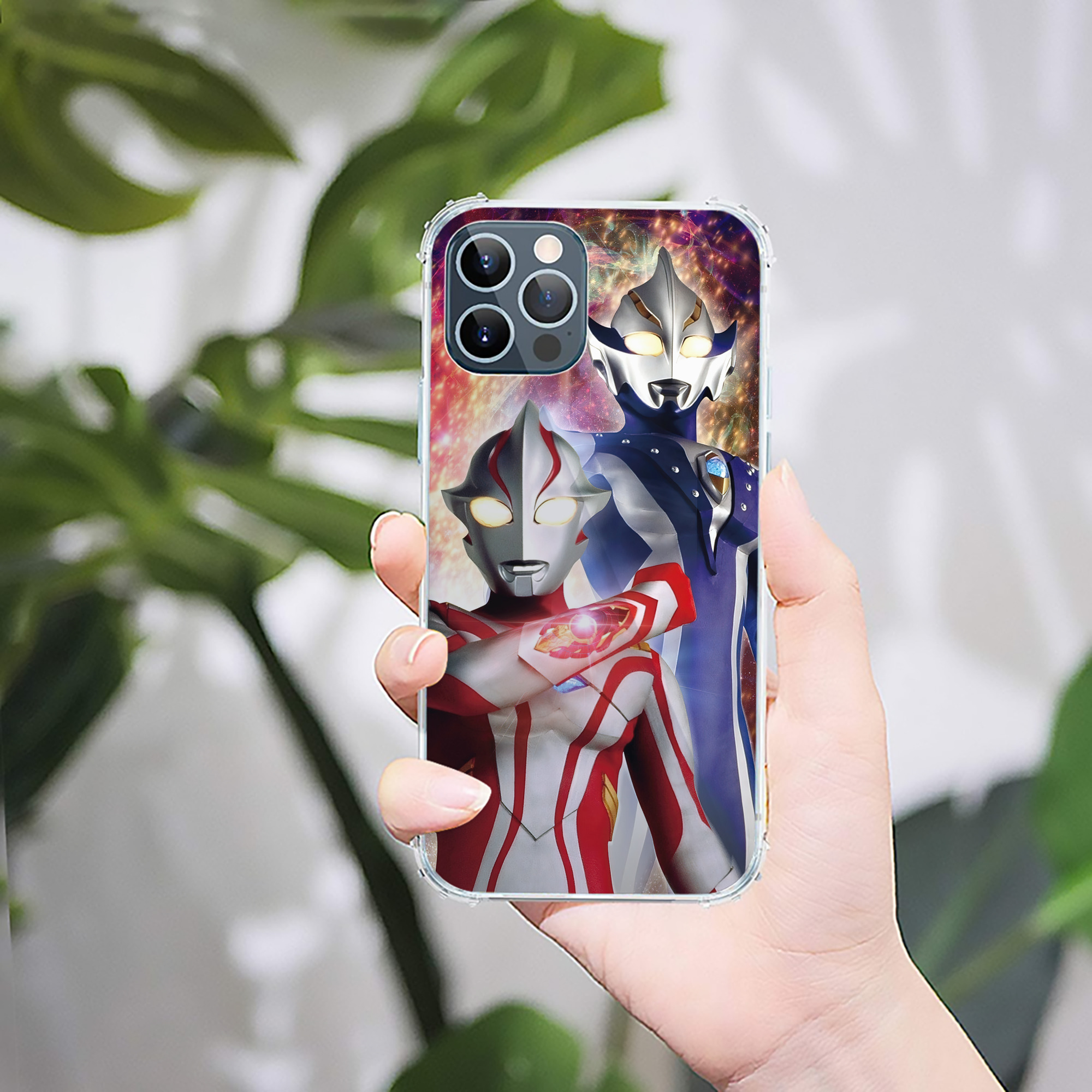 （画像用） ウルトラマン Ultraman 【iPhone 12シリーズ対応】透明スマホケース（クリアソフトケース）
